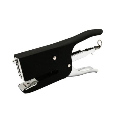 China Silver Print Logo Metal Selling Metal Hand Pliers Stapler Hot Custom Office Large Size Office Hand Held Stapler for sale