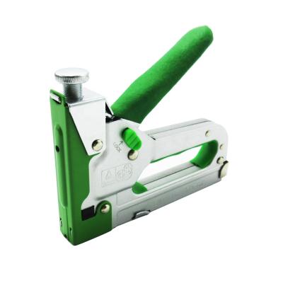 China Hot Sale 3 Way Multi Functional Wooden Hand Stapler GS Frame Nails Metal Staple Manual Gun 3 In 1 With Lock Knob 1 Staple for sale