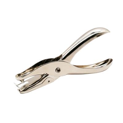 China Office Metal Money Bill Punch Hand Pliers Punch Machine Desktop 6mm Mini Round Hole Single Hole Paper Punch for sale