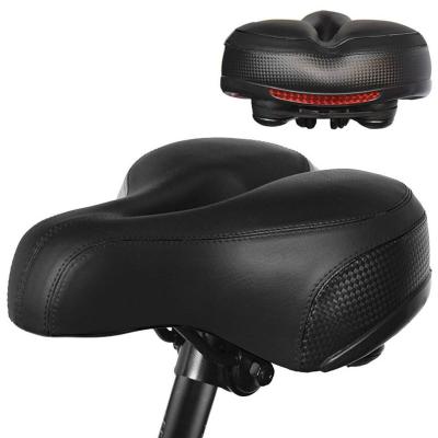 China Big Butt Border Comfortable Reflective Bicycle Seat With Double Shock Absorbing Rubber Balls Bike Saddle Seat for sale