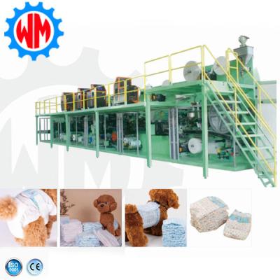 China 400pcs/Min Diaper Manufacturing Plant CE Pet Diaper Manufacturing Equipment for sale