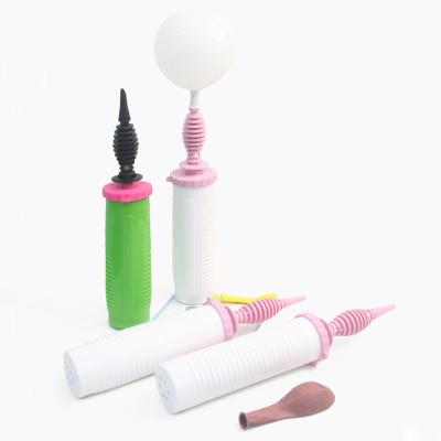 China Plastic Handheld Air Globos Inflator Pump Accessory Party Balloon Portable Manual Toy Pump Maker for sale