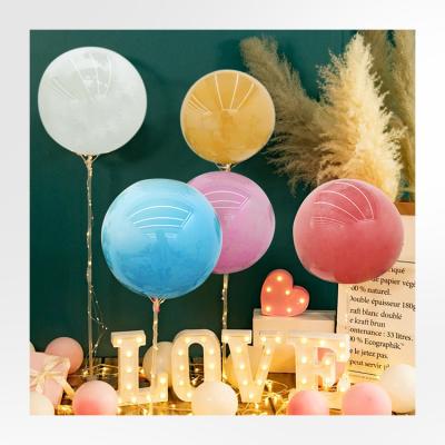 China Party new arrival 18 inch Bobo diy balloons colorful quicksand balloons air clear round globo for birthday party decorations kids for sale