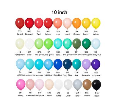 China Party 10 Inch Latex Balloons Kids Birthday Party Wedding Arch Decoration Colorful Thickened Matte Round Air Balloons for sale