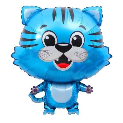 China 2023 New Party Cartoon Tiger Balloons Aluminum Foil Ball 4 Colors Children's Toys Birthday Holiday Party Decorations Foil Balloon for sale