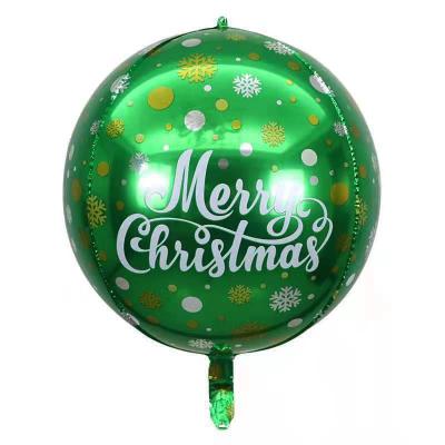 China Party 22 inch 4d film helium foil balloon round merry christmas birthday party square foil decorative balloon for sale