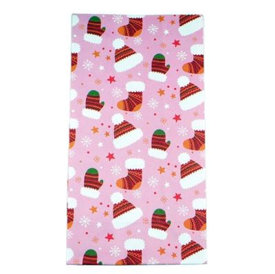 China Recyclable Christmas Candy Wrapping Paper Festival Square Bottom Flat Pocket Colorful Gift Bag for sale