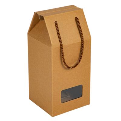 China Recycled Materials Kraft Paper Box Small Food Wrapping Paper Takeout Box for sale