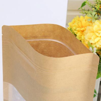 China Recyclable Recycled Kraft Paper Bag Brown Kraft Paper Food Bag for sale