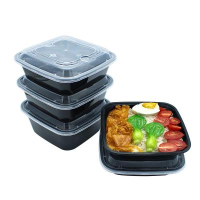 China Latest Design Square Plastic Food Disposable Container Box Eco - Friendly Plastic Storage for sale