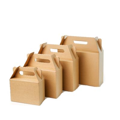 China Recycled Materials Corrugated Cardboard Gift Box With Handle for sale