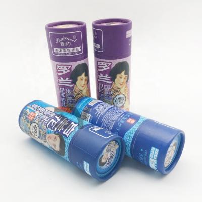 China Recycled Materials 2 Cardboard Cylinder Tubes Custom Printed Cosmetic Packaging For Hand Cream for sale