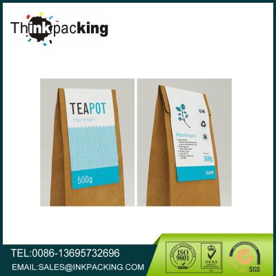 China Waterproof Tea Bag Packaging Label, Colorful Organic Tea Private Label, Kraft Paper Tea Label for sale