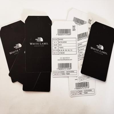 China Available viable in flat and folded formats Hang Tags, Drill Hole Option Apparel Tags, Custom Design Product Tags for sale