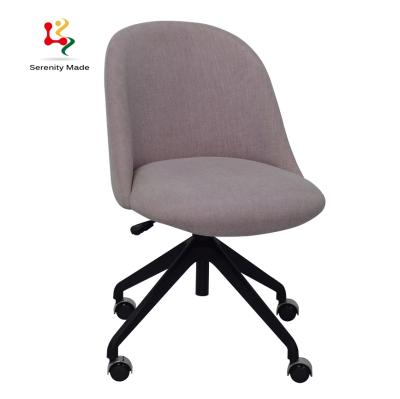 China Modern Furniture (Height) Adjustable Fabric Seat Movable Office Chairs With Wheels Legs For Office Use for sale