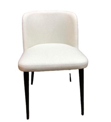 China Comfortable Modern Upholstered Restaurant Metal Frame Dining Chair for sale