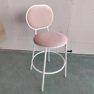 China Regular luxury velvet wedding chair with metal frame modern event bar stool for sale