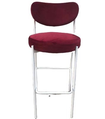 China Contemporary Modern Velvet Cocktail Furniture Luxury Metal Bar Stools for sale