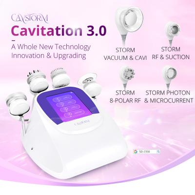 China Weight Loss MYCHWAY CaVstorm Vacuum RF Cavitation Photon Microcurrent Skin Tighten Slim Body Shape 40K Ultrasonic Cavitation Machine for sale