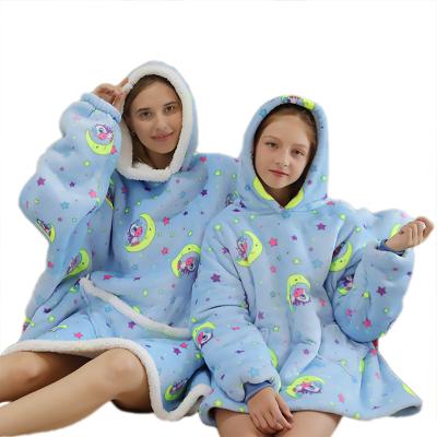 China Hot-selling Thermal Avocado Family Pajamas Pajamas Animal One-Piece High-end Flannel Cover-up Hoodie for Women for Kids for sale