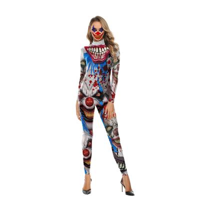 China Wholesale Custom Sexy Jumpsuit Women Party Jumpsuit 2022 Adult Joker Clown Clown Jumpsuit Halloween Cosplay Costume for sale