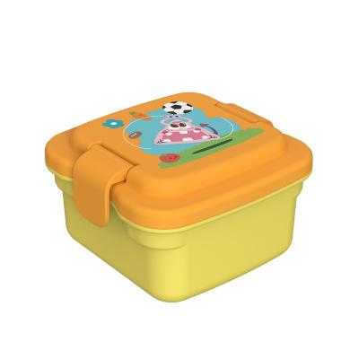 China Freshness Preservation Children lunch box food storage box fruit container with buckle lock and lovely printing pattern for sale