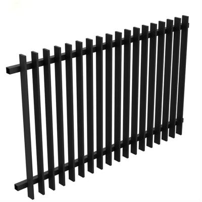 China Aluminum Blade Fence Modern Design Door Black Vertical Flat Noodles Fence Privacy Garden Vertical Flat Noodles Fence for sale