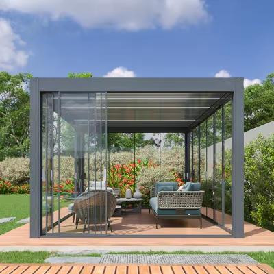 China Privacy Aluminium Pergola 4m X 3m 3x3 Louvered Roof Bioclimate  Room Partition for sale