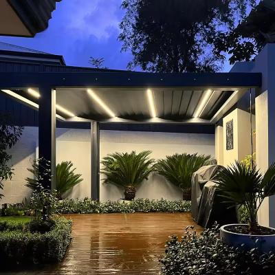 China Customizable Alloy 6063/6061 Aluminium Pergola with Adjustable Louvers and Shade Option for sale