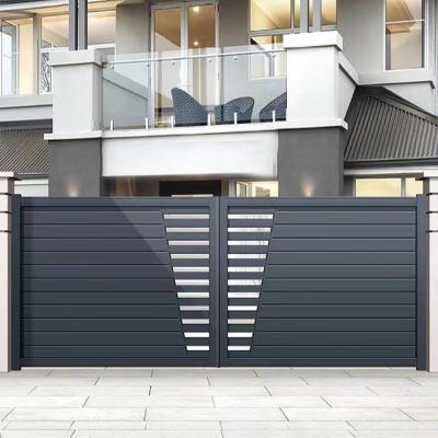 China Customizable Custom Aluminium Gates Versatility In Height Black Aluminium Driveway Gates for sale