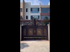 aluminum privacy driveway gates external sliding doors for chinese square powder coated