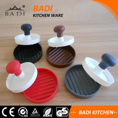 China Viable DIY Colorful Plastic Burgers Press Patty Maker Burger Press Works Best For Burger Making Kit Grilling Dishwasher Safe for sale