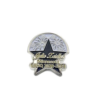 China USA Lapel Pin Badge Manufacturer Design Your Own Custom Logo Soft Pins with Glitters for sale