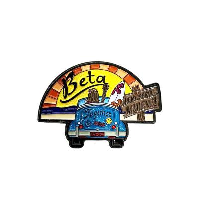 China USA Custom Car Beta Set Formed Soft Enamel Lapel Pins for sale