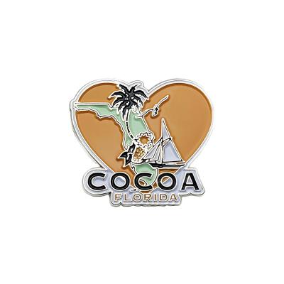 China Custom USA COCOA FLORIDA Soft Enamel Metal Badge Pins for sale