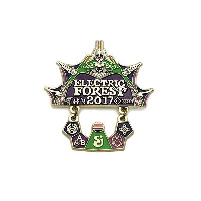 China USA Wholesale 2017 Forest Custom Electric Metal Soft Enamel Badge Pins for sale