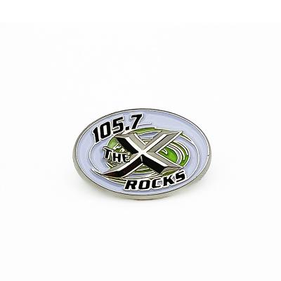 China USA Custom Design Logo Oval Soft Enamel Lapel Pin With Nickel Plating for sale