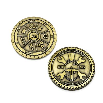 China Custom Antique Manufacturer USA Gold Challenge Coins With Logo For Collectable And Souvenir for sale