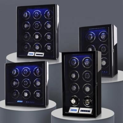 China Morden Factory OEM Fingerprint Open Quiet Smart Remote Touch Screen Watch Winder Automatic Box for sale