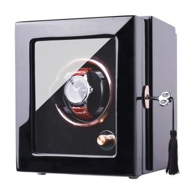 China Super Quiet Luxury Simple Electronic Automatic Watch Winder 1 Slot Watch Winder Partner Time Motor Safe Motor Shaker Box for sale