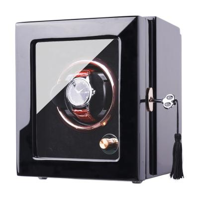 China Super Quiet High Quality Gyro Single Winder Luxury Slot Motor Watch Orbit Lit Automatic Watch Box Winder for sale