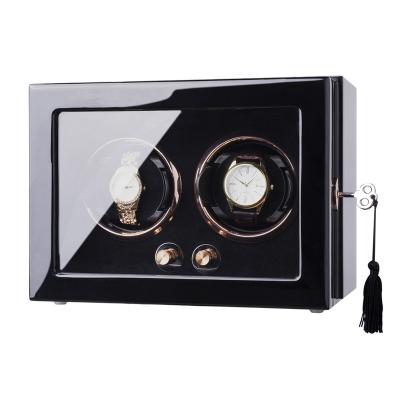 China Super Quiet Wholesale Luxury Fashion Motor Watch Winder Custom Automatic 2 Slots Watch Winder for sale