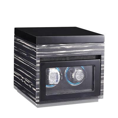 China High Quality Eco-friendly Watch Box Winder With 4 Luxury Wooden Slots Watch Storage LCD Screen Led Touch 2 Automatic Watch Winder Box for sale