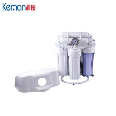 China Hotel 75G 100gpd RO System Pure Water Making Filtration Machine For Family for sale