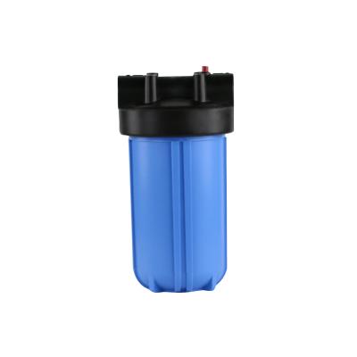 China Hotel Big Fat 10 Inch Blue Water Filter Housing With Air Release Pad for sale