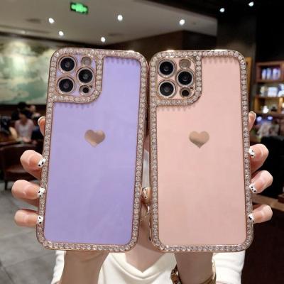 China 6D Diamond Luxery Rhinestone Bling Cell Phone Case Shockproof Plated Cover 12pro 12 12 pro 11 11pro max 11pro max For Iphone 7 Xr Xsmax for sale