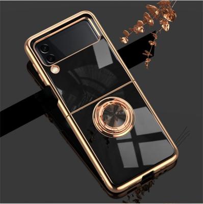 China Hot New Amazon Factory Price Shockproof Cell Phone Cheap Mobile Cases For Samsung Galaxy Z Flip3 With Buckle Ring Back Cover Shelder for sale