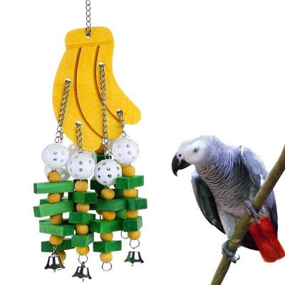 China 2019 Viable Bird Chew Toys Medium Large Parrot Cage Bite Toys for sale