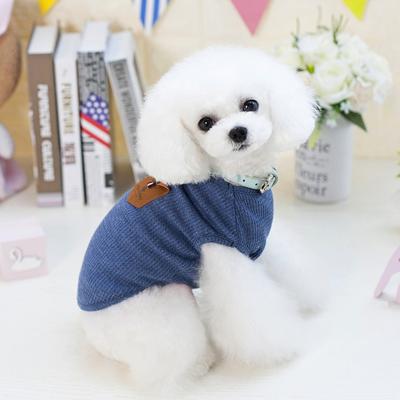 China Sustainable Hot Sale Hot Pet Clothes Dog Coat Cotton Dog Vest With Round Collar for sale