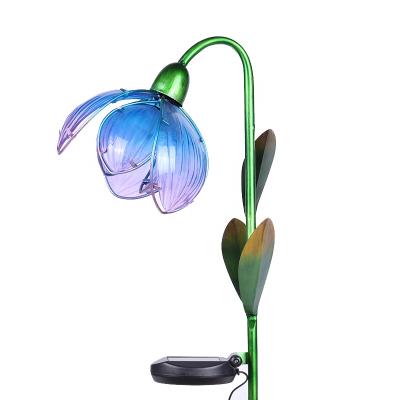 China CLASSIC Garden Decoration Light OEM Customized Solar Power 28.7 Inches Height Glass Stake Ornamental Garden for sale